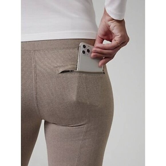 New w/Tags -Large - Athleta Delancey Herringbone Flare Pants - Beige Herringbone - Picture 9 of 12